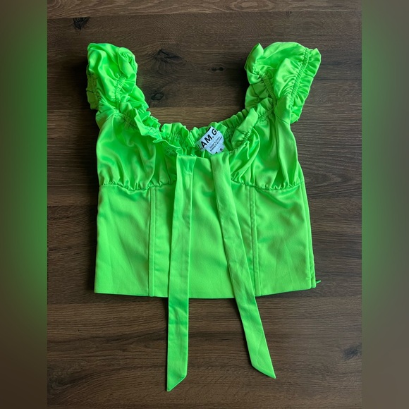 I.AM.GIA Naomi Corset Top ๐โจ | Neon Green | Size S | Revolve - Picture 2 of 9